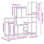 vidaXL Ensemble de meubles de salle de bain 4 Pièces chêne sonoma