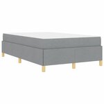 vidaXL Cadre de lit avec matelas Gris clair 120 x 190 cm tissu