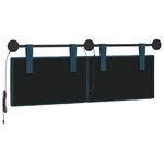 vidaXL Tête de lit suspendue Avec lumière LED Bleu Velours