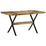 vidaXL Table à manger 140x70x76 cm Bois de manguier brut