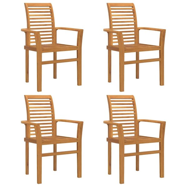 vidaXL Chaise de jardin empilable Marron 62 5 x 54 5 x 95 5 cm