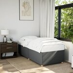 vidaXL Cadre de lit sans matelas gris foncé 100x200 cm tissu