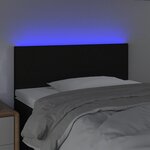 vidaXL Tête de lit à LED Noir 80x5x78/88 cm Tissu