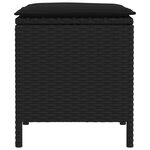 vidaXL Pouf de Jardin 2 Pièce Noir 38 x 38 x 45 cm Rotin PE