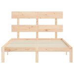 vidaXL Cadre de lit avec tête de lit 140x200 cm bois massif