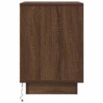 VidaXL Table de chevet avec lumières LED chêne marron 38x34x50 cm