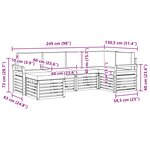 vidaXL Ensemble de canapés d'extérieur 6 pc Naturel et Beige Polyester