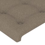 vidaXL Tête de lit à LED Taupe 93x16x118/128 cm Tissu