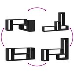 vidaXL Meubles TV 2 Pièces noir 100x30x50 cm bois d'ingénierie
