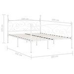 vidaXL Cadre de lit sans matelas avec sommier à lattes métal 160x200cm