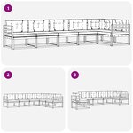 vidaXL Ensemble de canapés d'extérieur 4 Pièces Blanc et gris clair