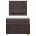 vidaXL Sommier à lattes de lit avec matelas Marron foncé 80x200 cm