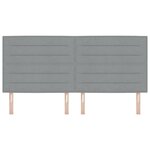 vidaXL Tête de lit Hauteur réglable Manuel Gris clair 200 cm tissu