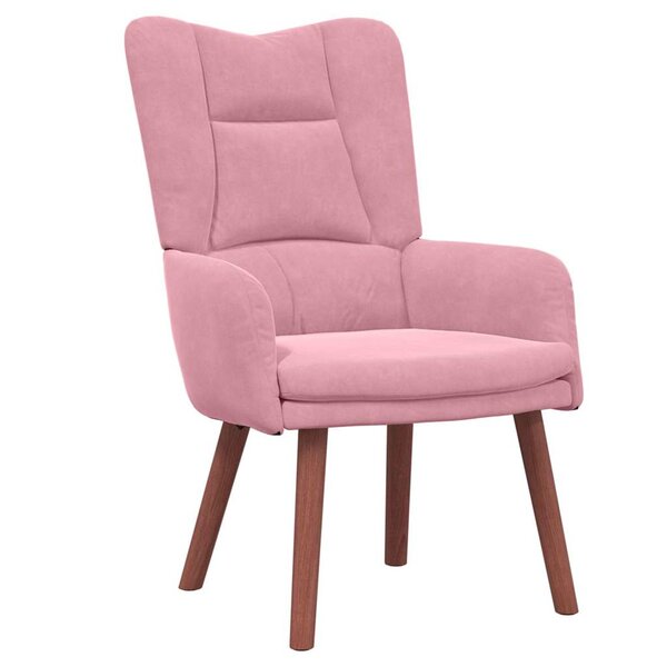 vidaXL Fauteuil relaxant Rose 63 x 67 x 94 cm Velours