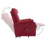 vidaXL Fauteuil de massage Rouge bordeaux Tissu