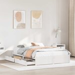 vidaXL Cadre de lit sans matelas blanc 160x200 cm bois de pin massif