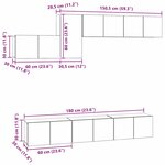 vidaXL Ensemble meuble TV 7 Pièces Chêne noir 60 x 30 x 30 cm