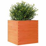 vidaXL Jardinière cire marron 70x70x68 5 cm bois de pin massif
