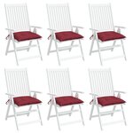 vidaXL Coussins de palette lot de 6 rouge bordeaux 50x50x7 cm