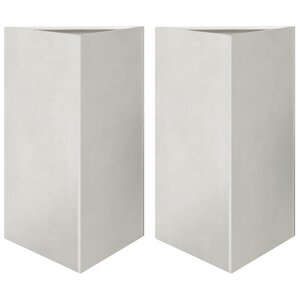 vidaXL Jardinières 2 Pièces triangulaire 50x43x75 cm acier inoxydable