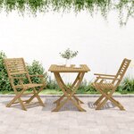 vidaXL Chaises pliables de jardin lot de 2 bois massif d'acacia