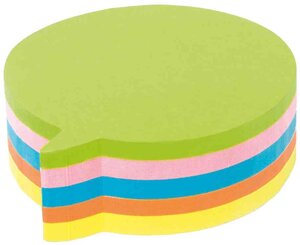 Cubes de notes adhésives 'bulles' 70 x 70 mm Uni Assortis KORES