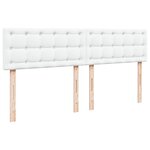vidaXL Sommier à lattes de lit avec matelas Blanc 200x200cm Similicuir