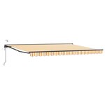 vidaXL Auvent rétractable électrique Jaune  Blanc  Anthracite 4 x 2 m