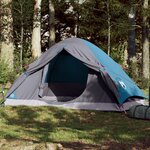 vidaXL Tente de camping à dôme 4 personnes bleu imperméable