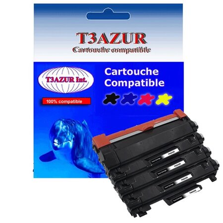 4 Toners compatibles avec Brother TN2420 pour Brother MFC-L2735DW, MFC-L2750DW, TN2420 - 3 000 pages - T3AZUR