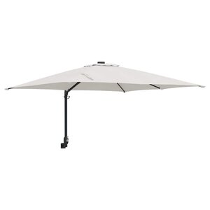 vidaXL Parasol de jardin Beige et Noir 248.5 x 247.5 x 160 cm