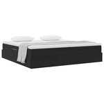 vidaXL Lit avec rangement et matelas Noir 200 x 200 cm Velours