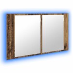 vidaXL Armoire Miroir de Salle de Bain Bois Ancien 80 x 12 x 45 cm