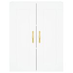 vidaXL Buffet haut Blanc 69 5x34x180 cm Bois d'ingénierie