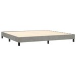 vidaXL Cadre de lit sans matelas gris clair 200x200 cm velours
