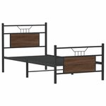 vidaXL Cadre de lit sans matelas chêne marron 75x190cm bois ingénierie