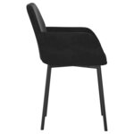 vidaXL Chaises à manger lot de 2 Noir Velours