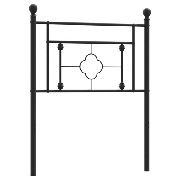 vidaXL Tête de lit métal noir 80 cm