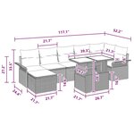 vidaXL Ensemble de canapé de jardin 8 Pièces Marron Poly rotin