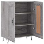 vidaXL Buffet sonoma gris 69 5x34x90 cm bois d'ingénierie