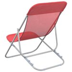 vidaXL Chaises plage pliantes lot de 2 textilène acier enduit poudre