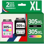 HP 305XL - Pack 2 cartouches noir et couleur compatibles HP DeskJet 4220e 2820e