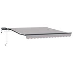 Store rétractable manuel vidaXL avec LED gris clair 300x250 cm