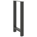 vidaXL Pieds de table de bar Anthracite 2 pièces 40 x (90-91) cm Acier