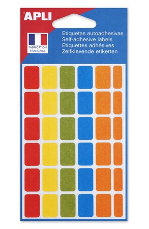 Sachet de 120 étiquettes de couleur 12x18 mm Assorties AGIPA