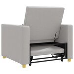 vidaXL Canapé-lit escamotable simple Gris nuage 90 x 165 x 87 cm tissu