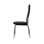 vidaXL Chaises à manger lot de 4 noir similicuir