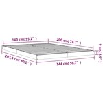 vidaXL Cadre de lit sans matelas 140x200 cm bois massif de pin