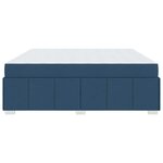 vidaXL Cadre de lit avec matelas Bleu 200 x 200 cm tissu