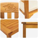 vidaXL Ensemble de salon Rose de jardin 3 Pièces Naturel